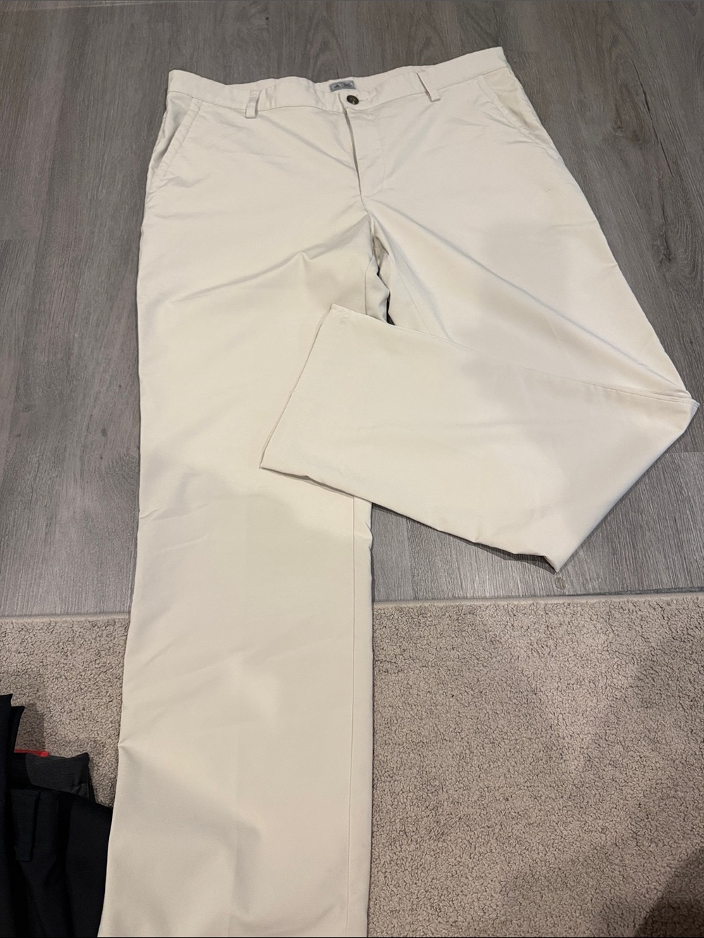 adidas Men's Cream Straight-Leg Chinos